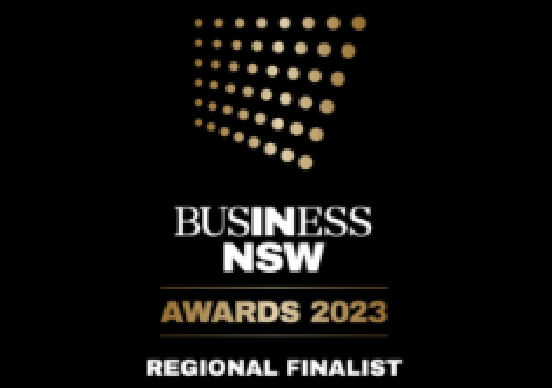 Regional Finalist,<br> Excellence in Professional Services,<br>  Business NSW Awards, 2023